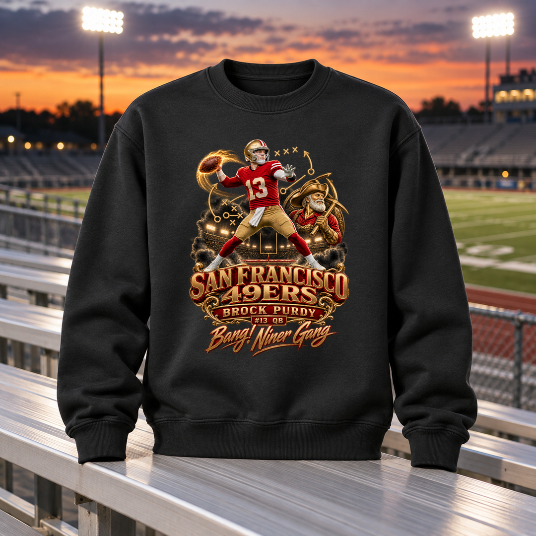 Custom Football Team Crewneck Sweatshirt