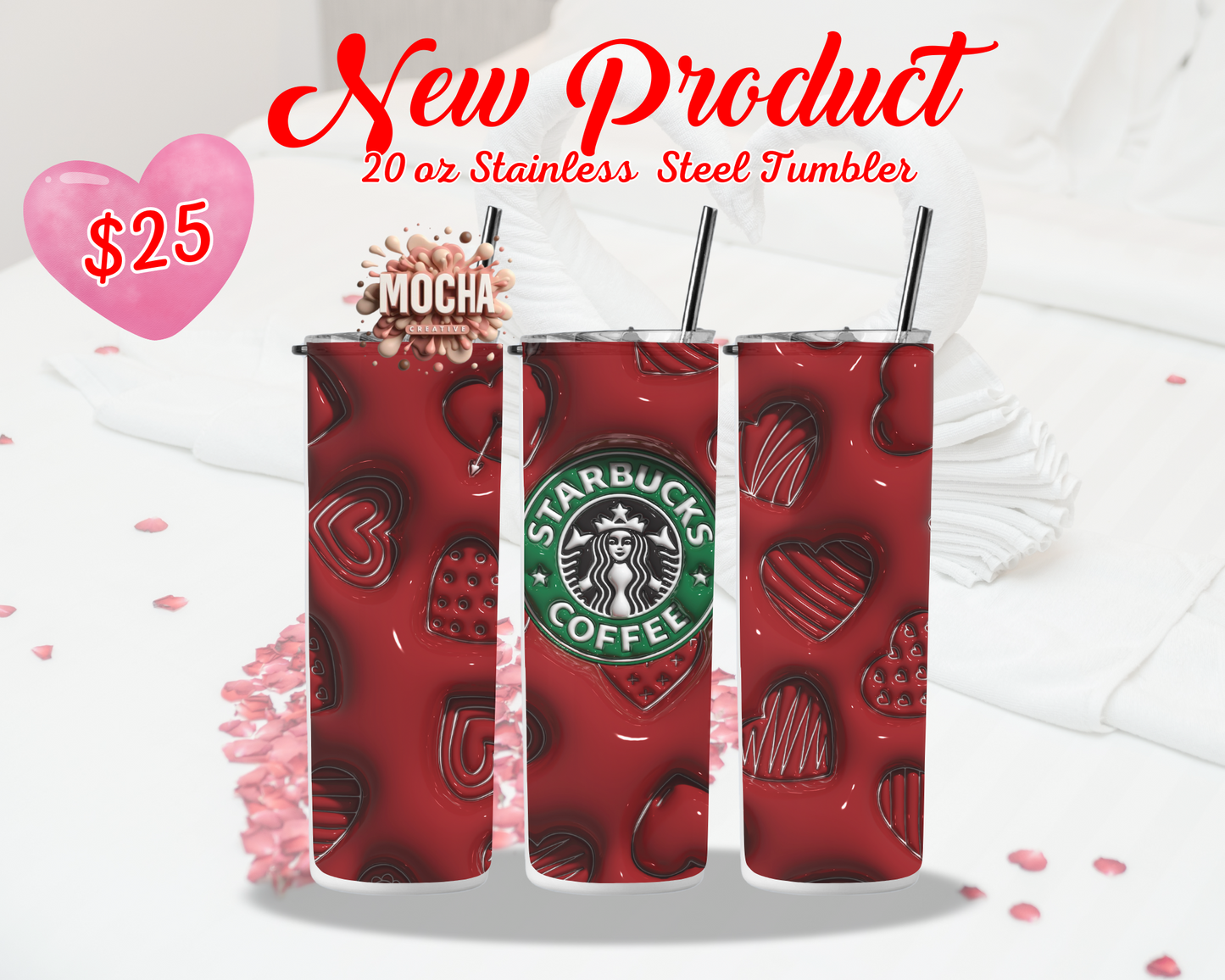 3D Heart Me Tumbler