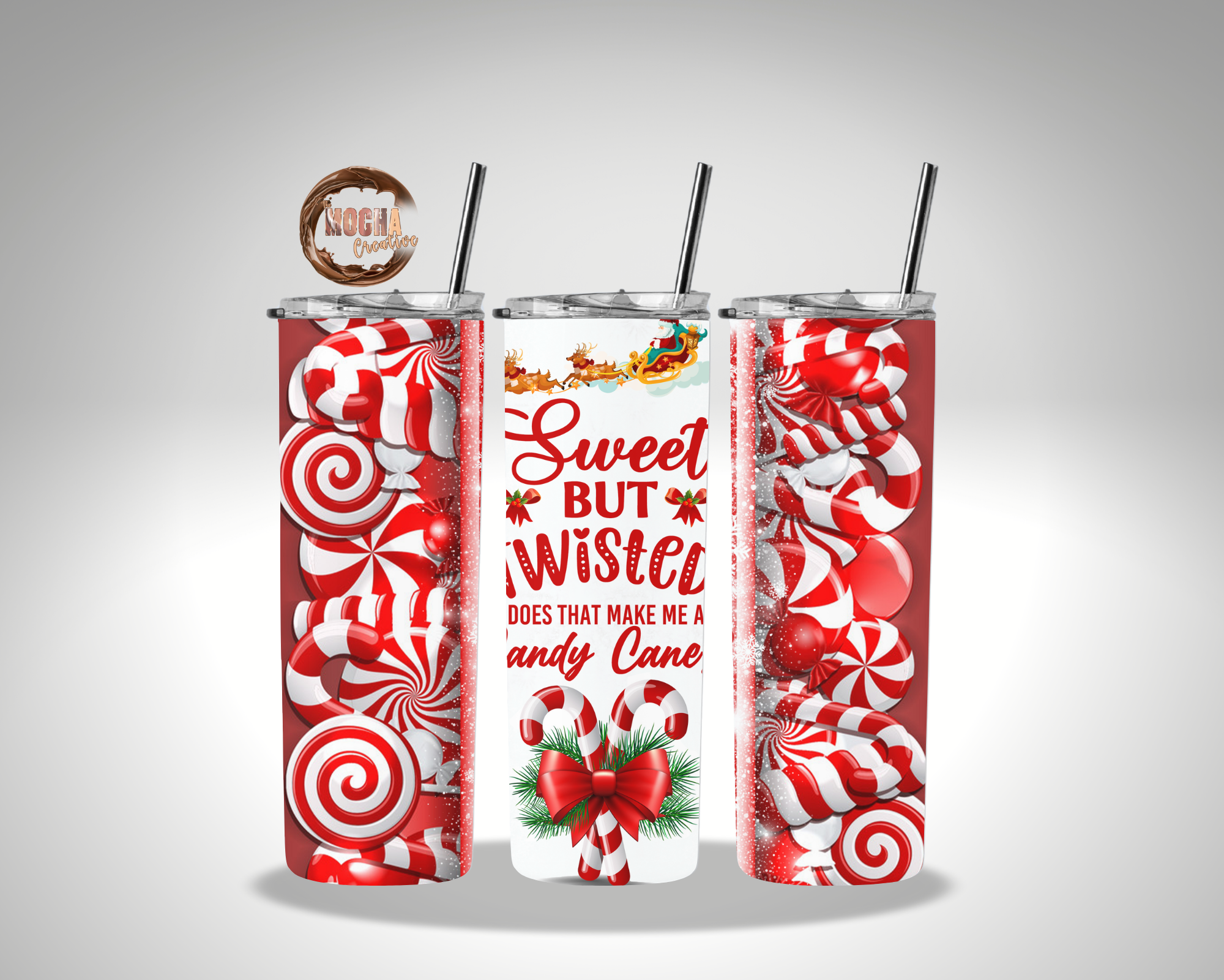 Candy Cane Christmas Tumbler