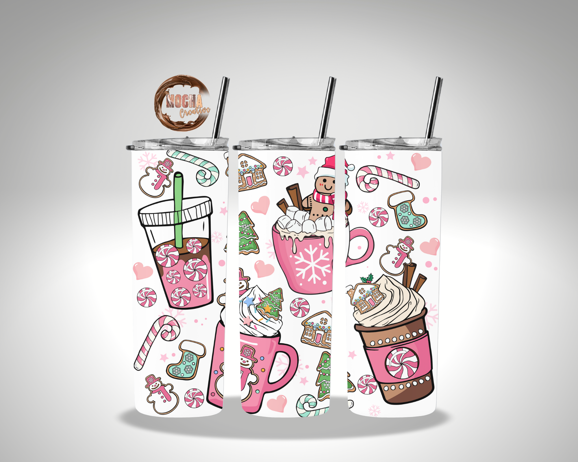 Pink Christmas Tumbler