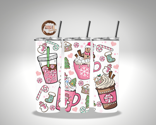 Pink Christmas Tumbler